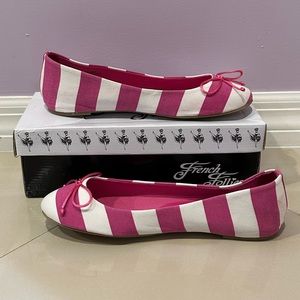 NIB French Follies Addy Striped Flats